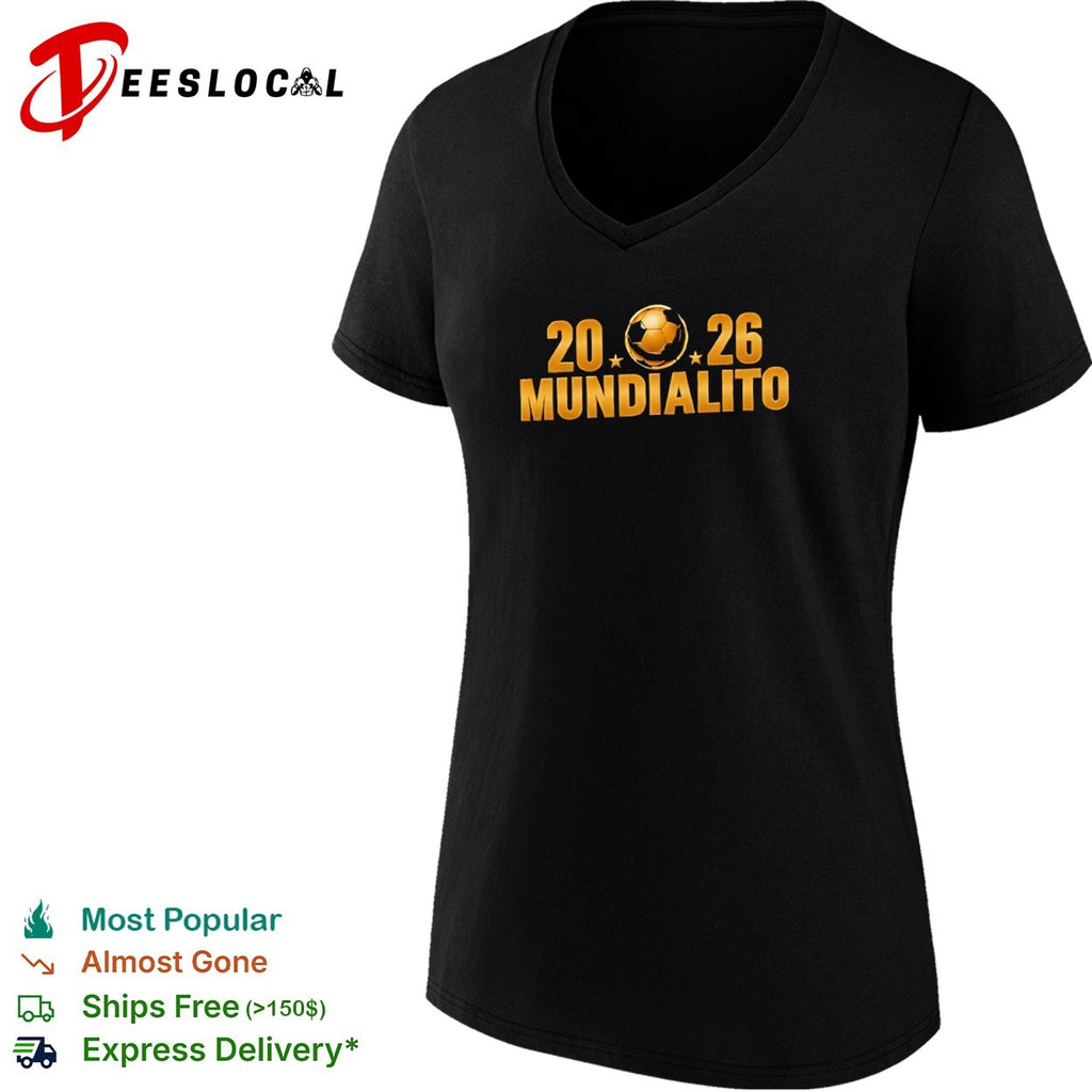 2026 Mundialito Gold Soccer Ball World Cup Sport shirt