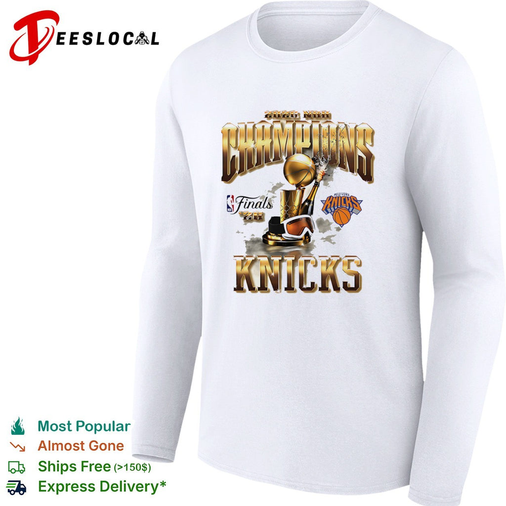 2026 NBA Champions New York Knicks Finals Celebration Trophy basketball shirt