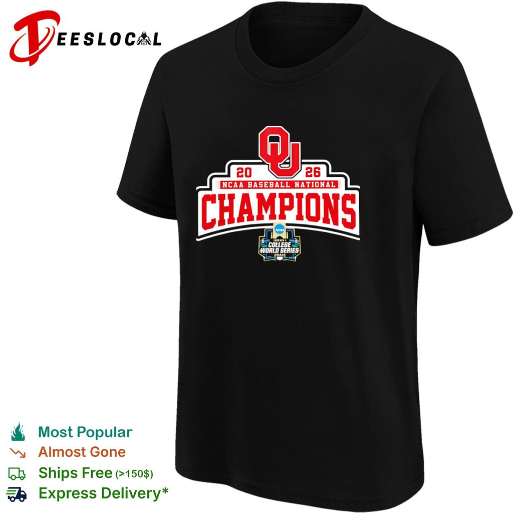 2026 NCAA Baseball National Champions Oklahoma Sooners College World Series shirt