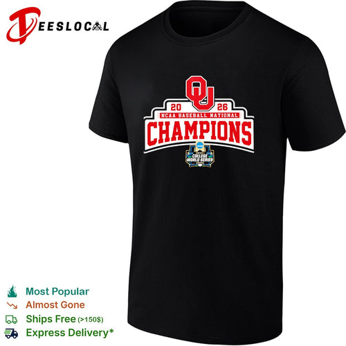 2026 NCAA Baseball National Champions Oklahoma Sooners College World Series shirt