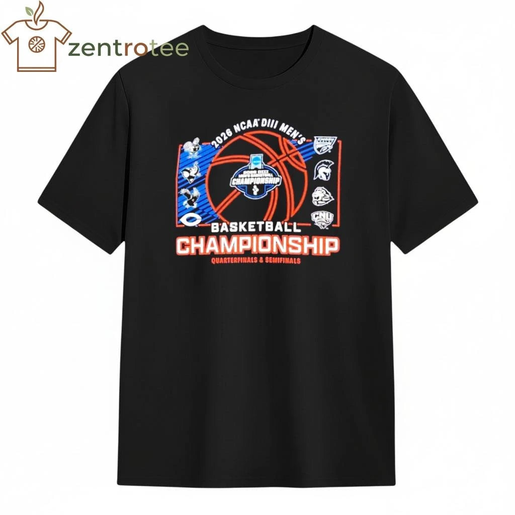 2026 NCAA Division III Men’s Basketball Championship Quarterfinals and Semifinals ball shirt