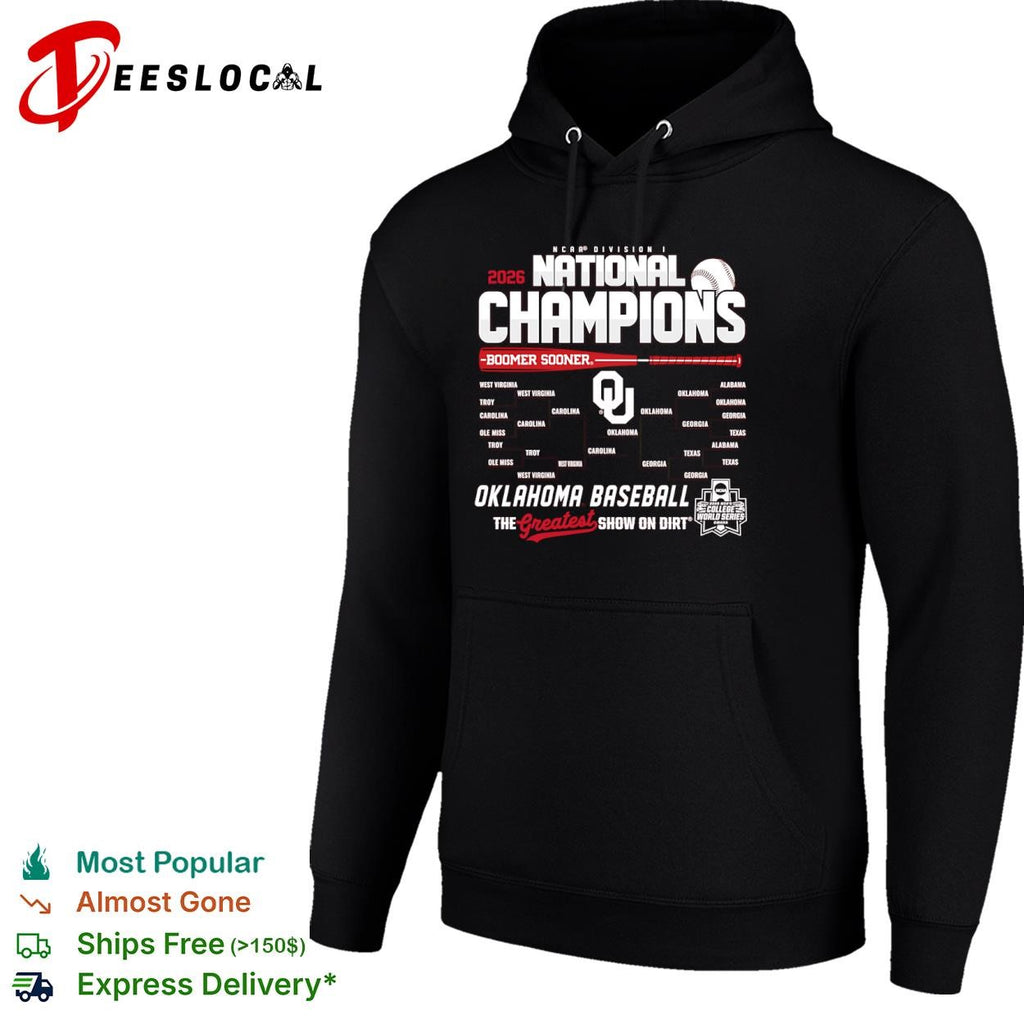 2026 National Champions Oklahoma Baseball Boomer Sooner The Greatest Show on Dirt shirt