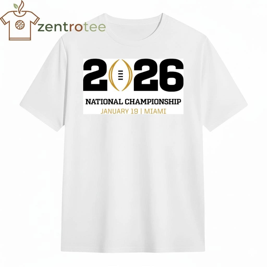2026 National championship January 19 Miami logo tee