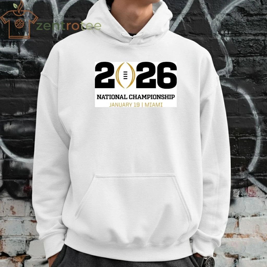 2026 National championship January 19 Miami logo tee