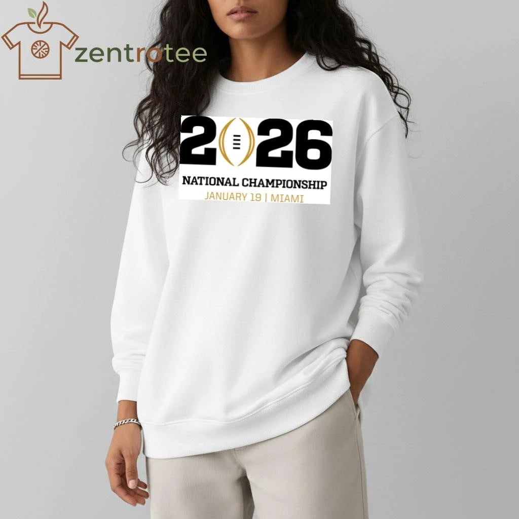 2026 National championship January 19 Miami logo tee