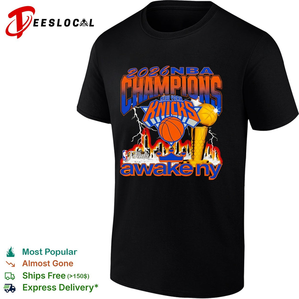 2026 New York Knicks NBA Champions Awake NY Finals basketball shirt
