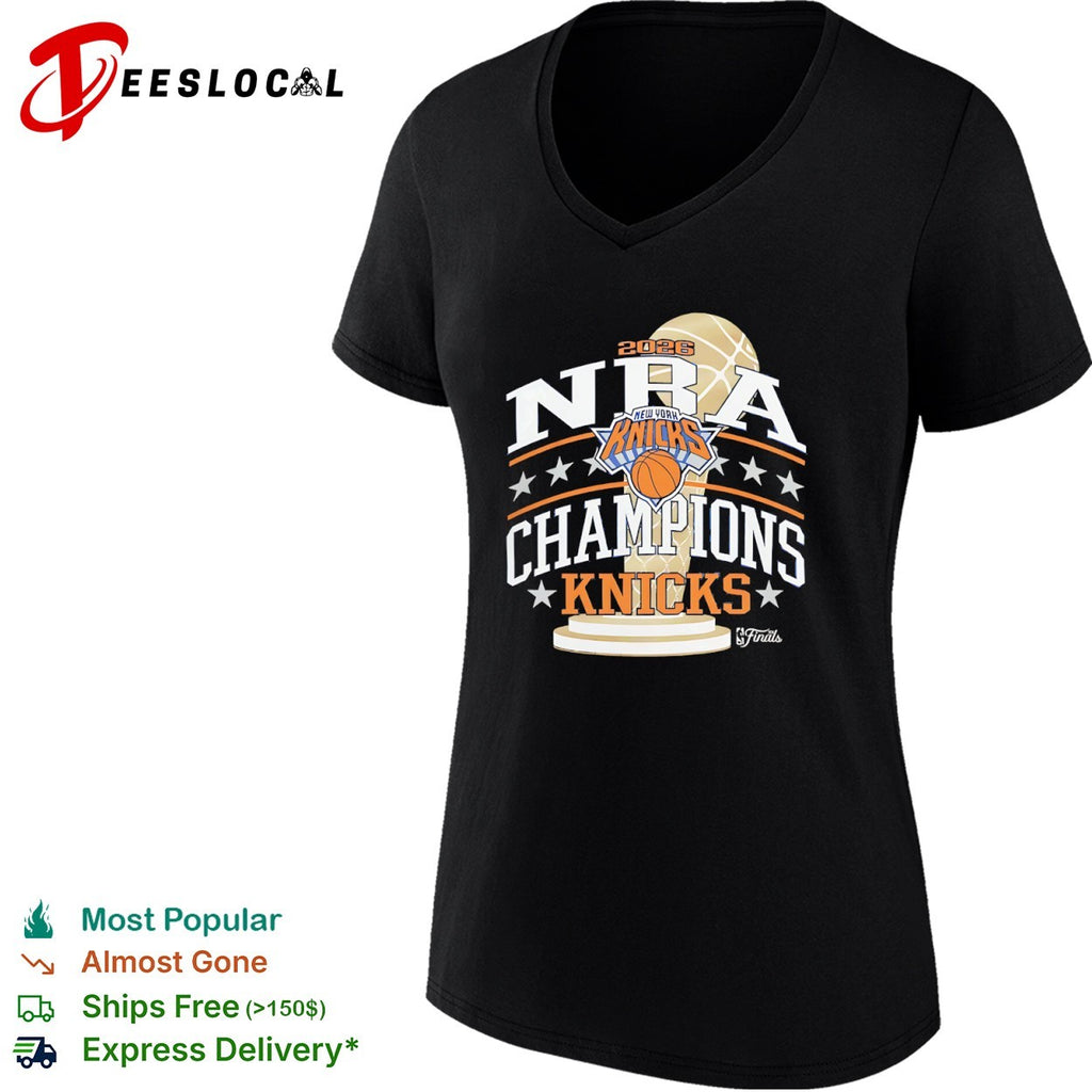 2026 New York Knicks NRA Champions Finals Trophy Basketball shirt