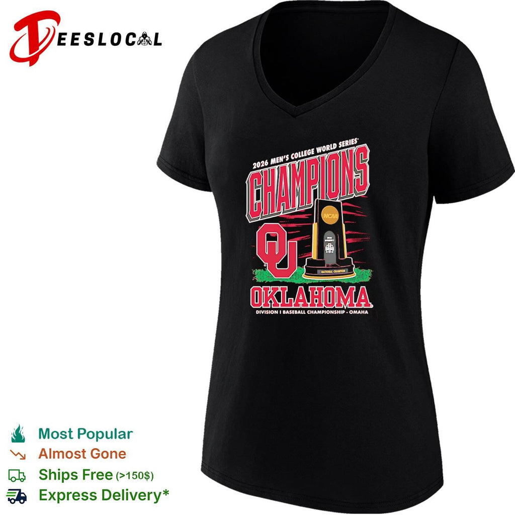 2026 Oklahoma Sooners Champions NCAA Division I Baseball Omaha National Champion shirt
