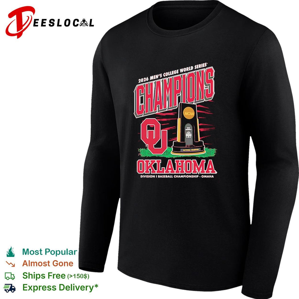 2026 Oklahoma Sooners Champions NCAA Division I Baseball Omaha National Champion shirt