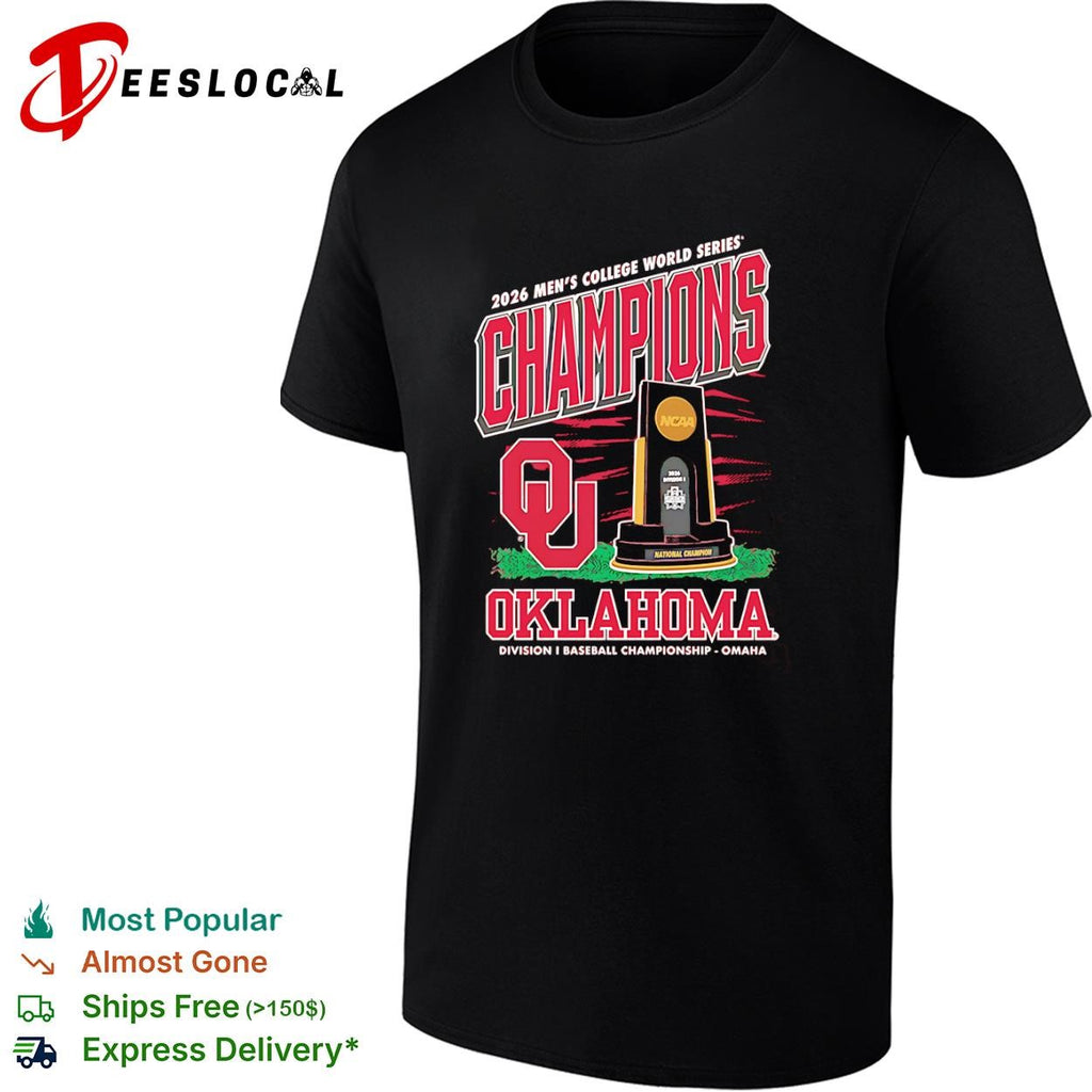 2026 Oklahoma Sooners Champions NCAA Division I Baseball Omaha National Champion shirt