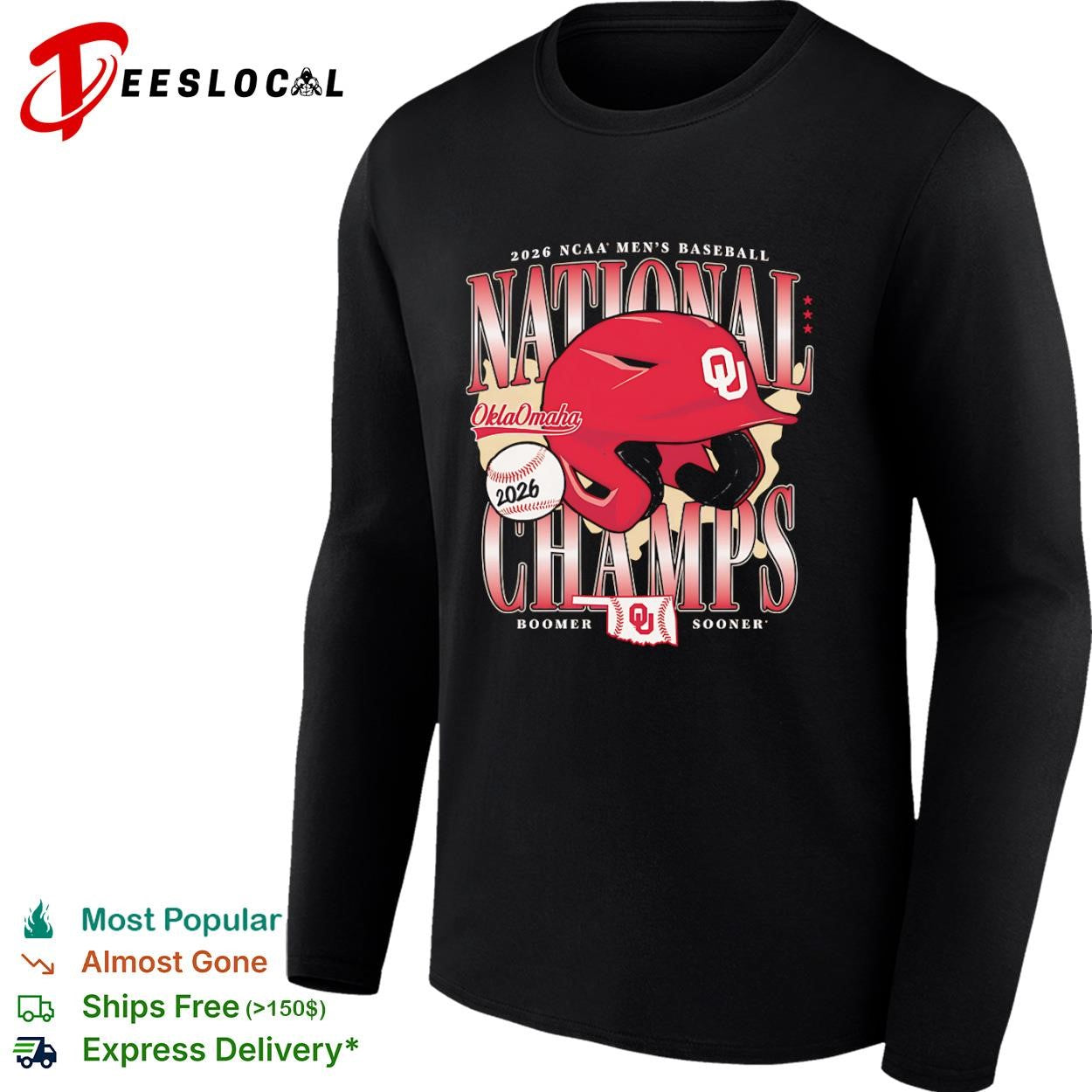 2026 Oklahoma Sooners NCAA National Champs OklaOmaha Boomer Sooner Baseball shirt
