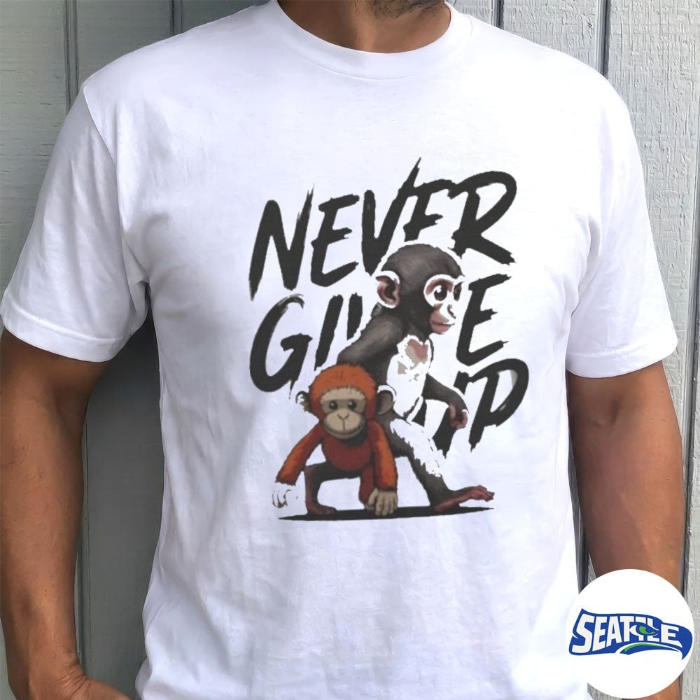 2026 Punch The Monkey Never Give Up shirt