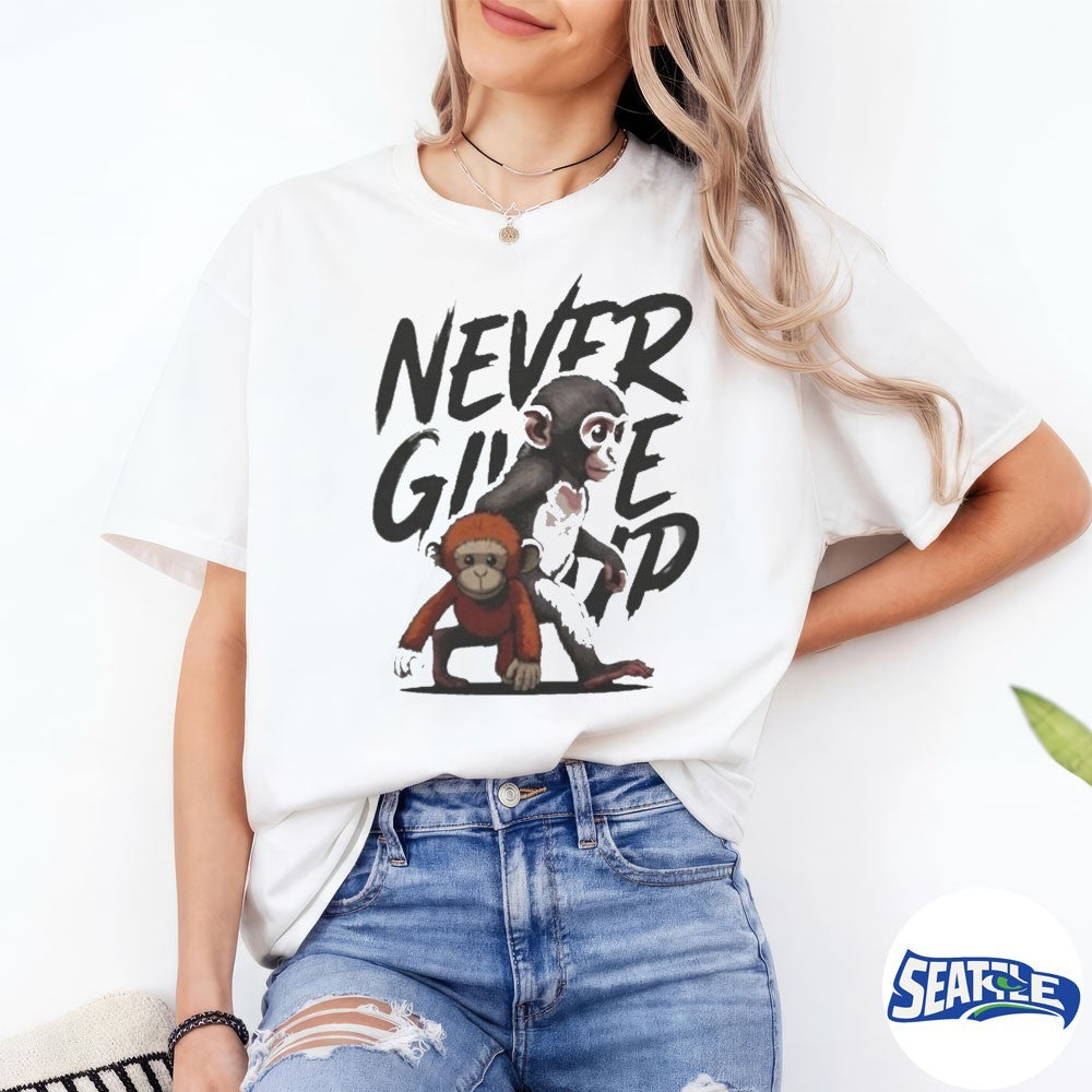 2026 Punch The Monkey Never Give Up shirt
