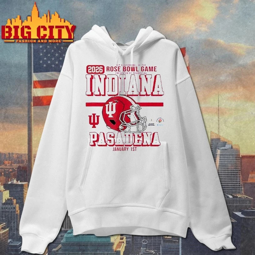 2026 Rose Bowl Game Indiana Pasadena helmet shirt