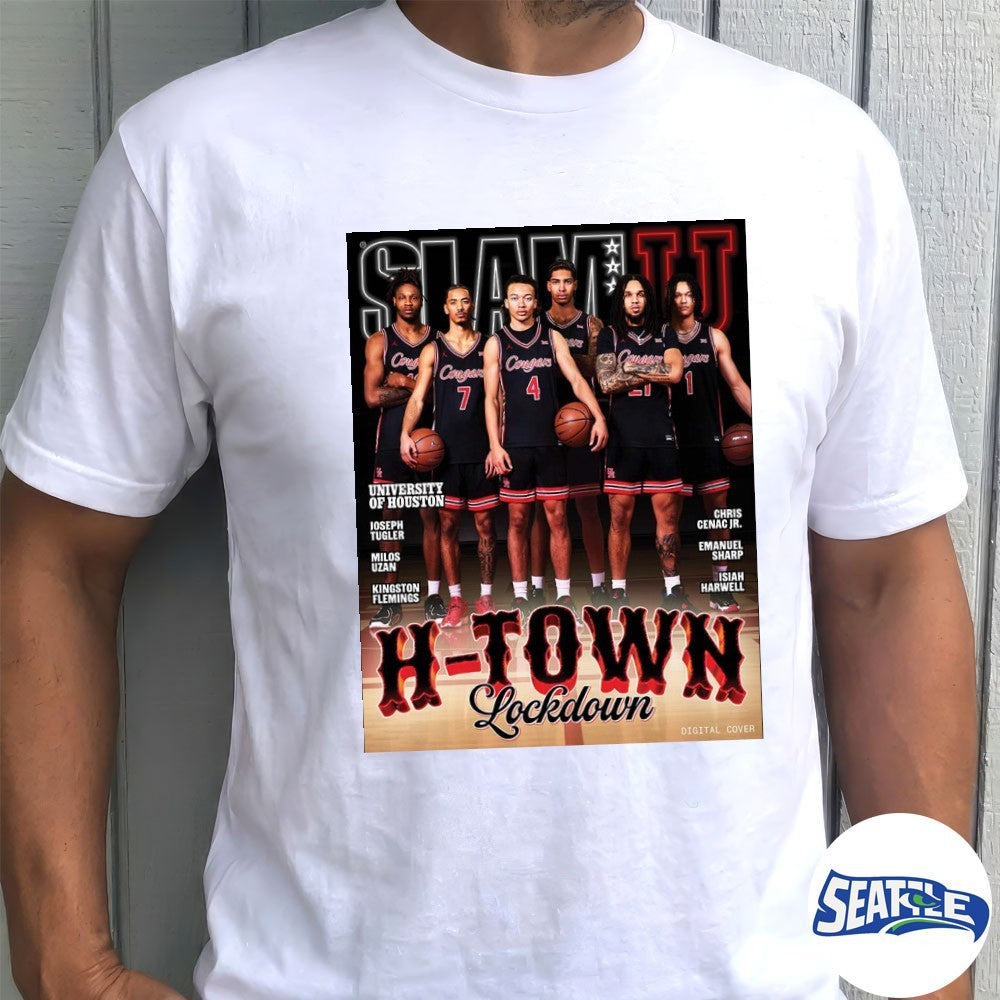 2026 SLAMU 20 Houston Cougars H Town Lockdown Magazine Poster shirt