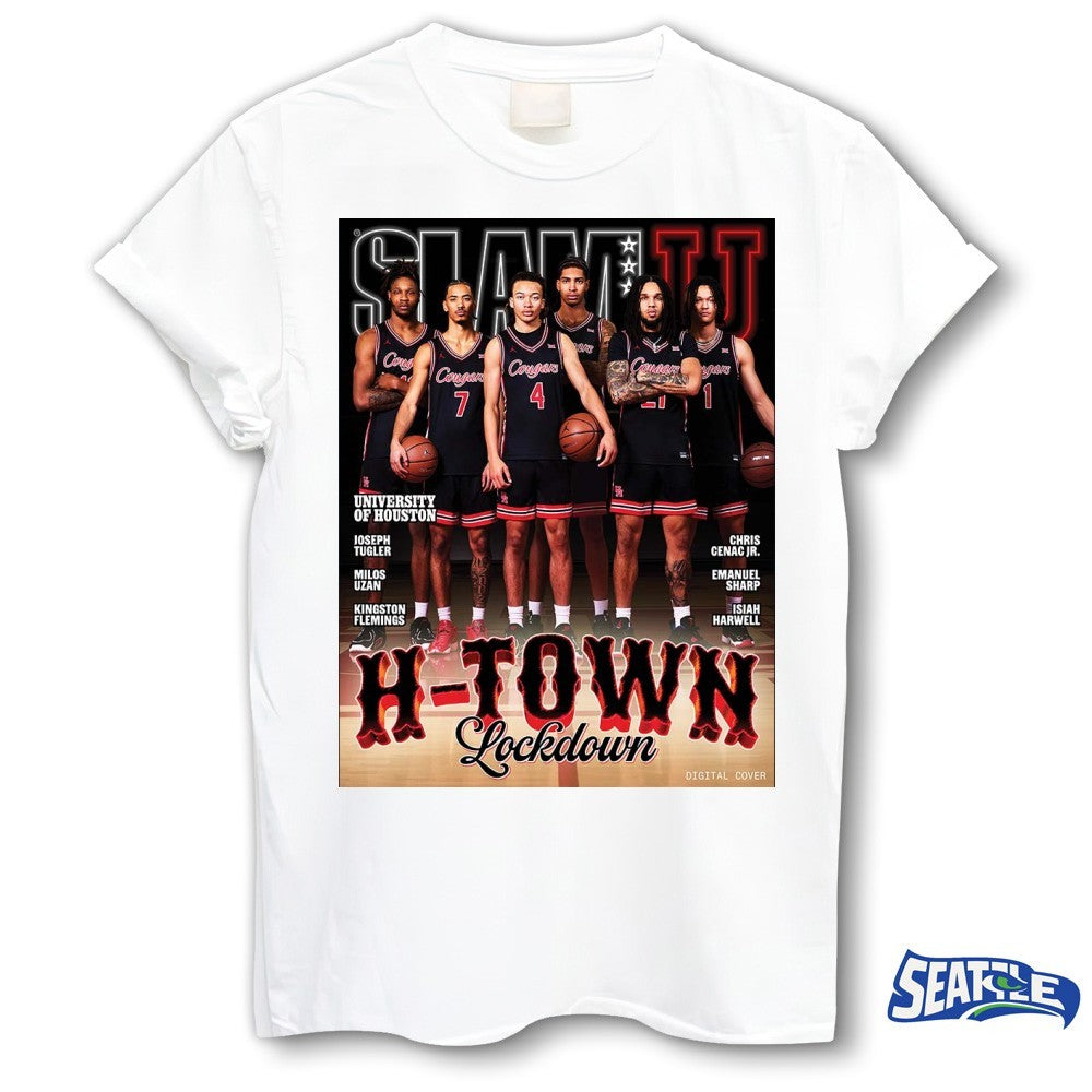 2026 SLAMU 20 Houston Cougars H Town Lockdown Magazine Poster shirt