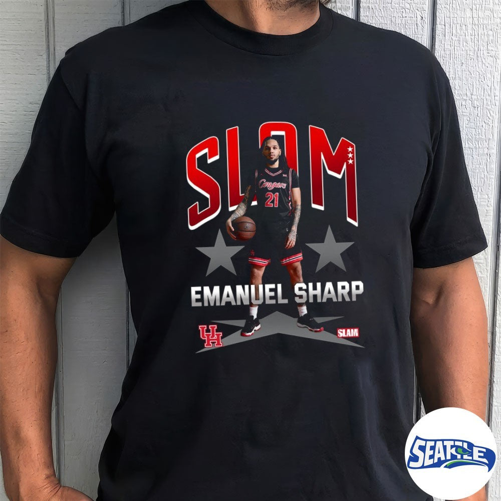 2026 Slam Houston Cougars Men’s Basketball Emanuel Sharp Remix shirt