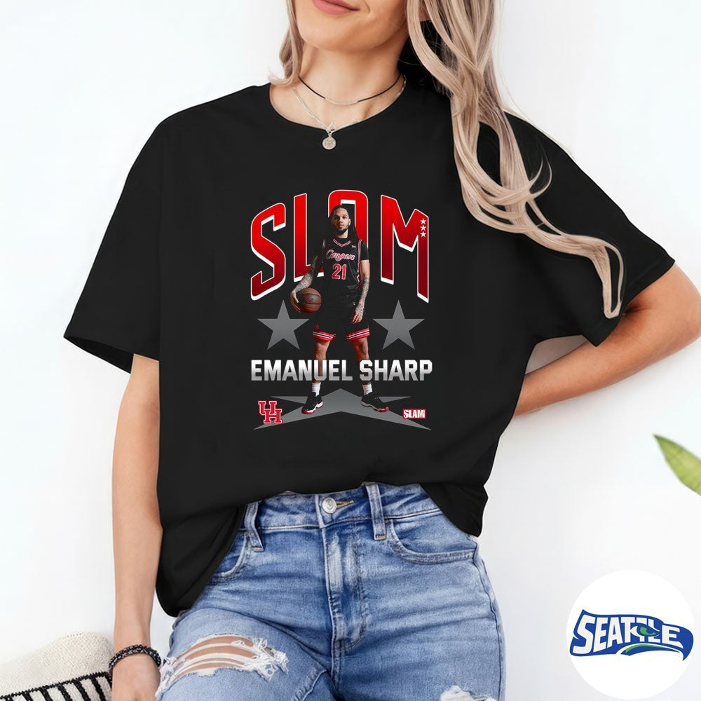2026 Slam Houston Cougars Men’s Basketball Emanuel Sharp Remix shirt
