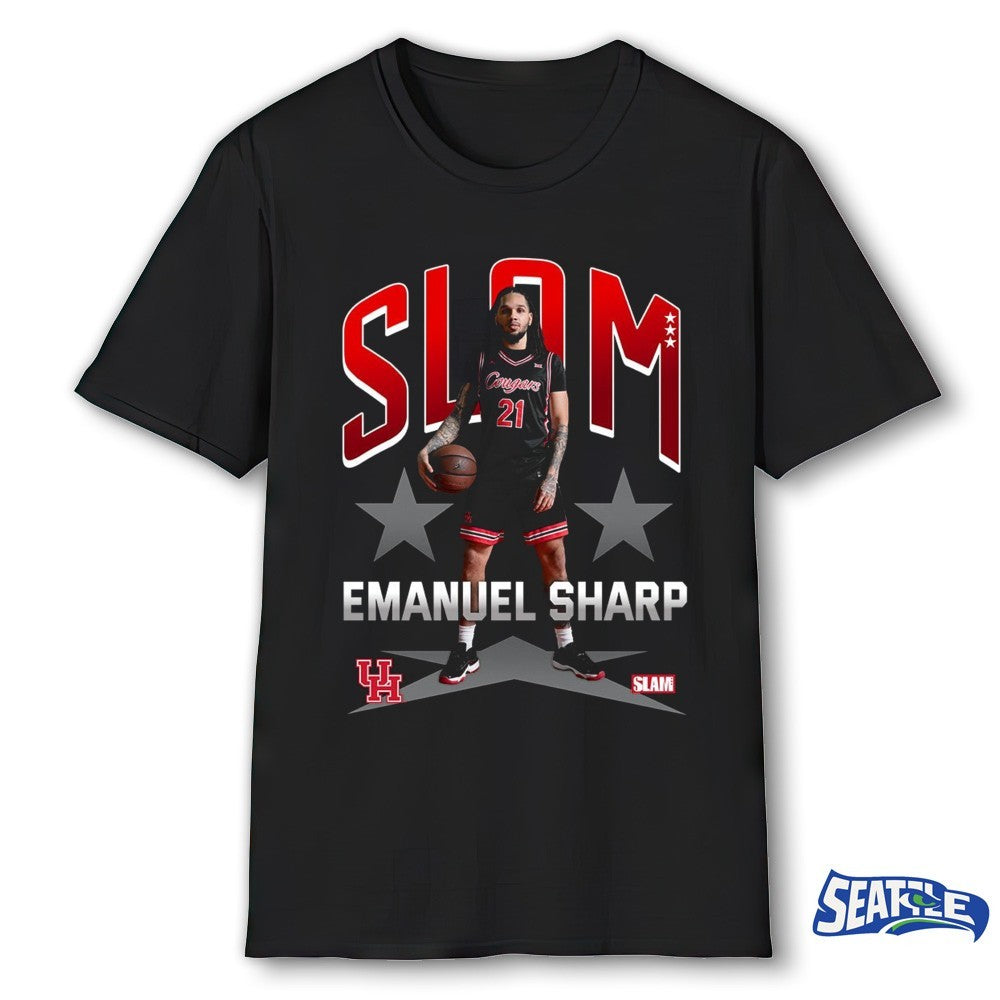 2026 Slam Houston Cougars Men’s Basketball Emanuel Sharp Remix shirt