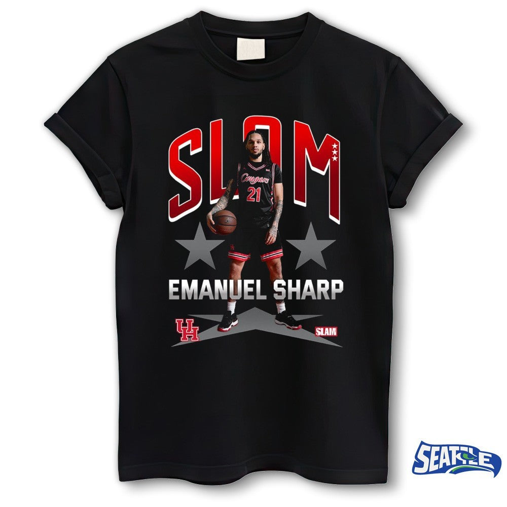 2026 Slam Houston Cougars Men’s Basketball Emanuel Sharp Remix shirt