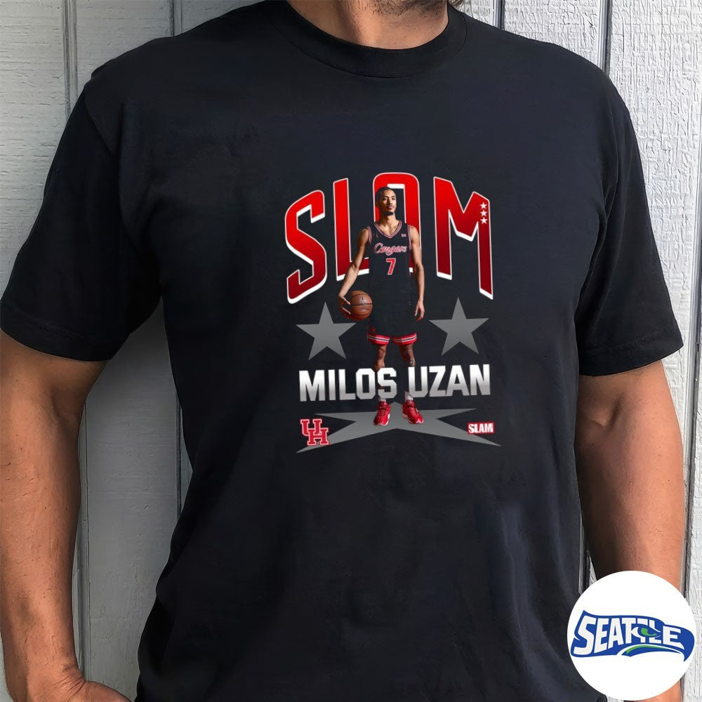 2026 Slam Houston Cougars Men’s Basketball Milos Uzan Remix shirt