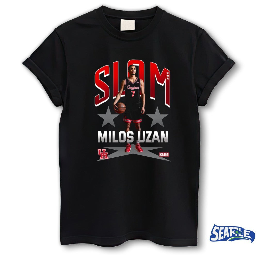 2026 Slam Houston Cougars Men’s Basketball Milos Uzan Remix shirt
