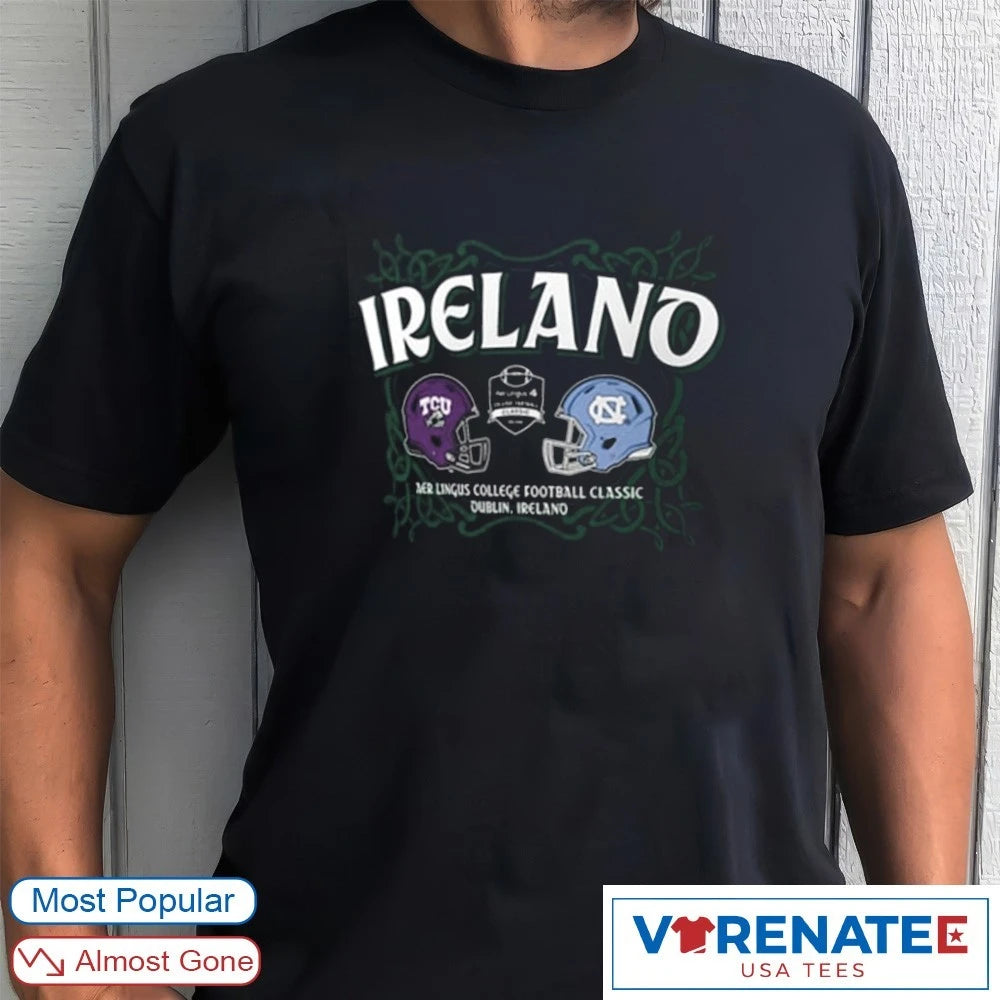 2026 St.patrick day TCU Horned Frogs Aer Lingus Head To Head Football Core shirt