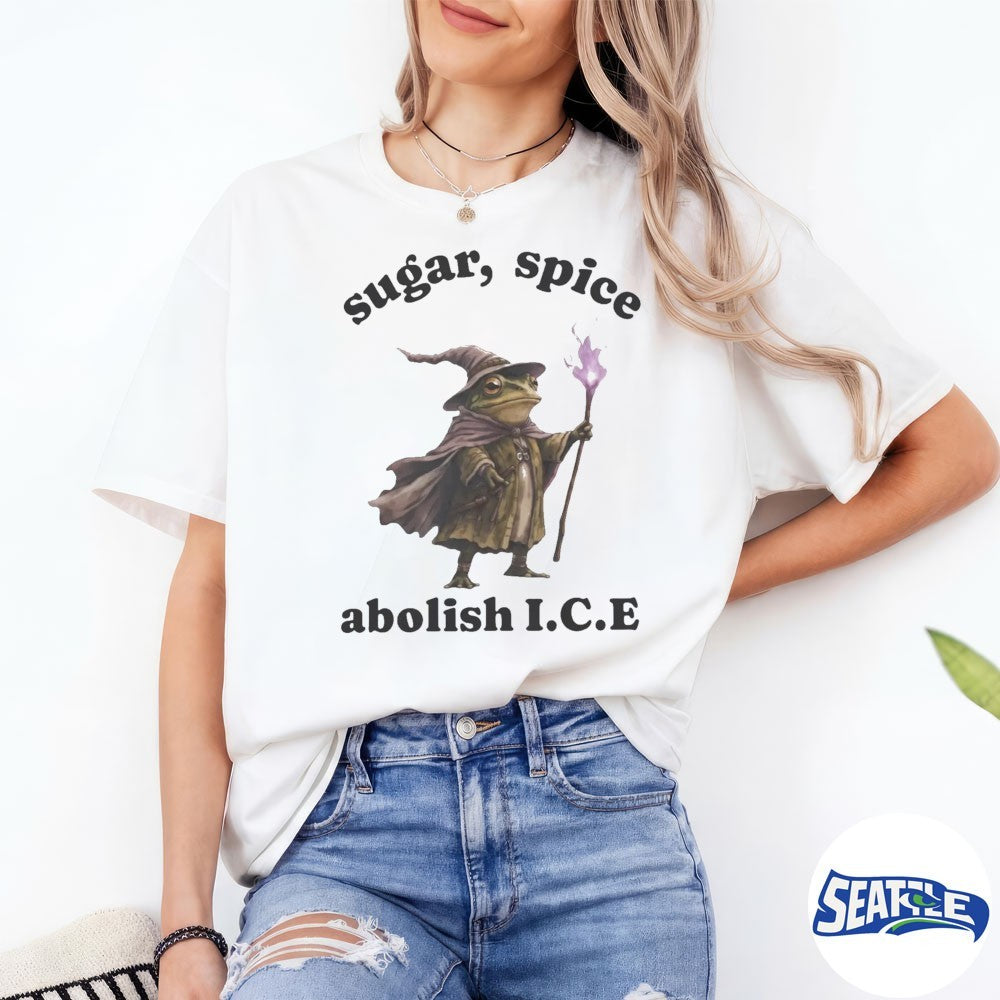 2026 Sugar Spice Abolish ICE Wizard Frog Painting shirt
