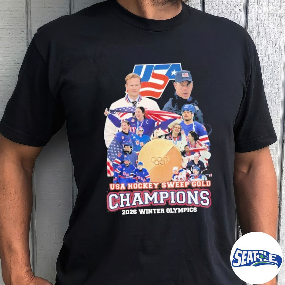 2026 Winter Olympics Games USA Hockey Sweep Gold Champions shirt