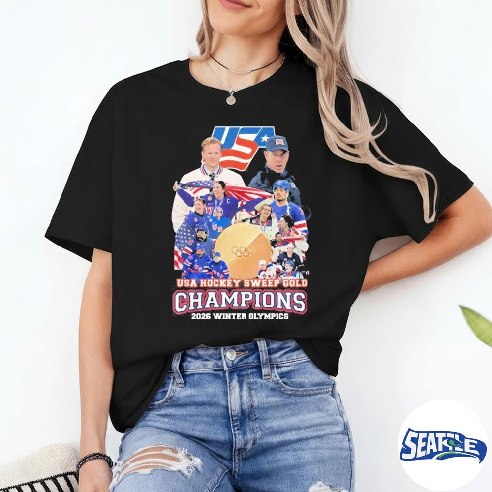 2026 Winter Olympics Games USA Hockey Sweep Gold Champions shirt