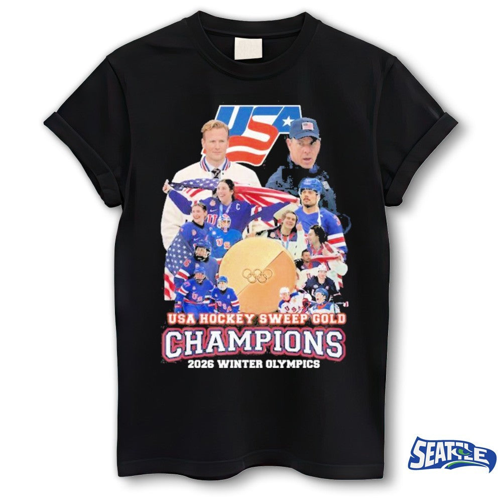 2026 Winter Olympics Games USA Hockey Sweep Gold Champions shirt
