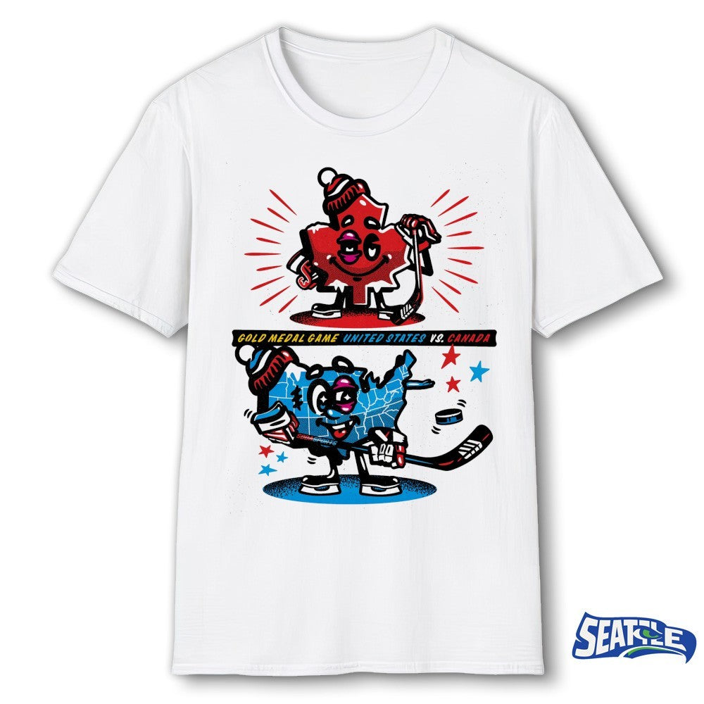 2026 Winter Olympics Gold Medal Game United States vs Canada Hockey 2026 Logo shirt