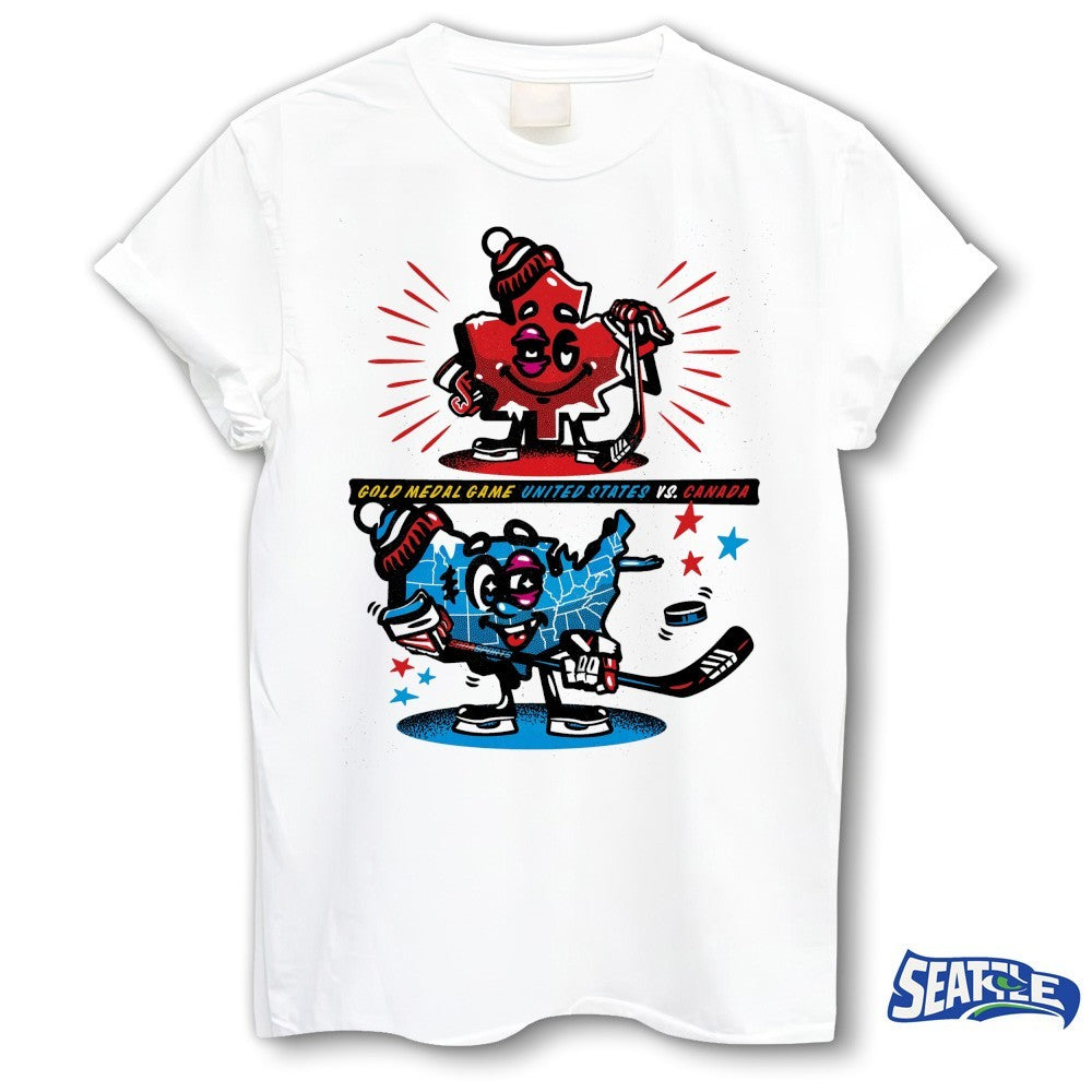 2026 Winter Olympics Gold Medal Game United States vs Canada Hockey 2026 Logo shirt