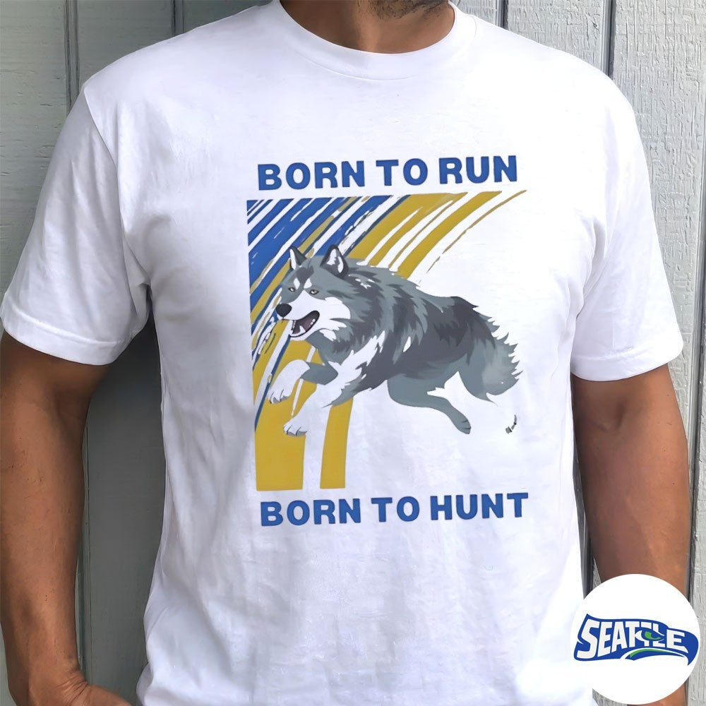 2026 Wolf Born To Run Born To Hunt Painting shirt