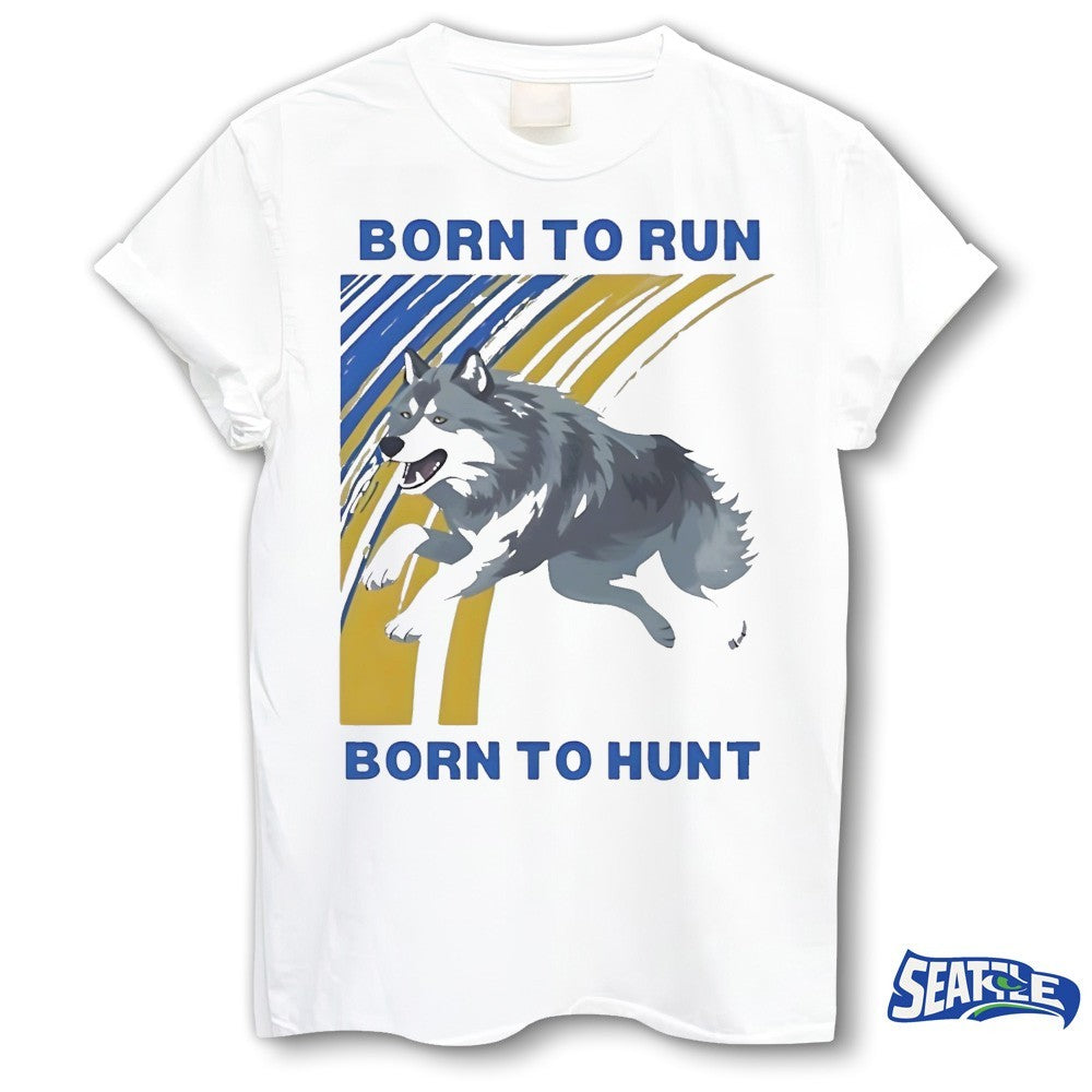 2026 Wolf Born To Run Born To Hunt Painting shirt