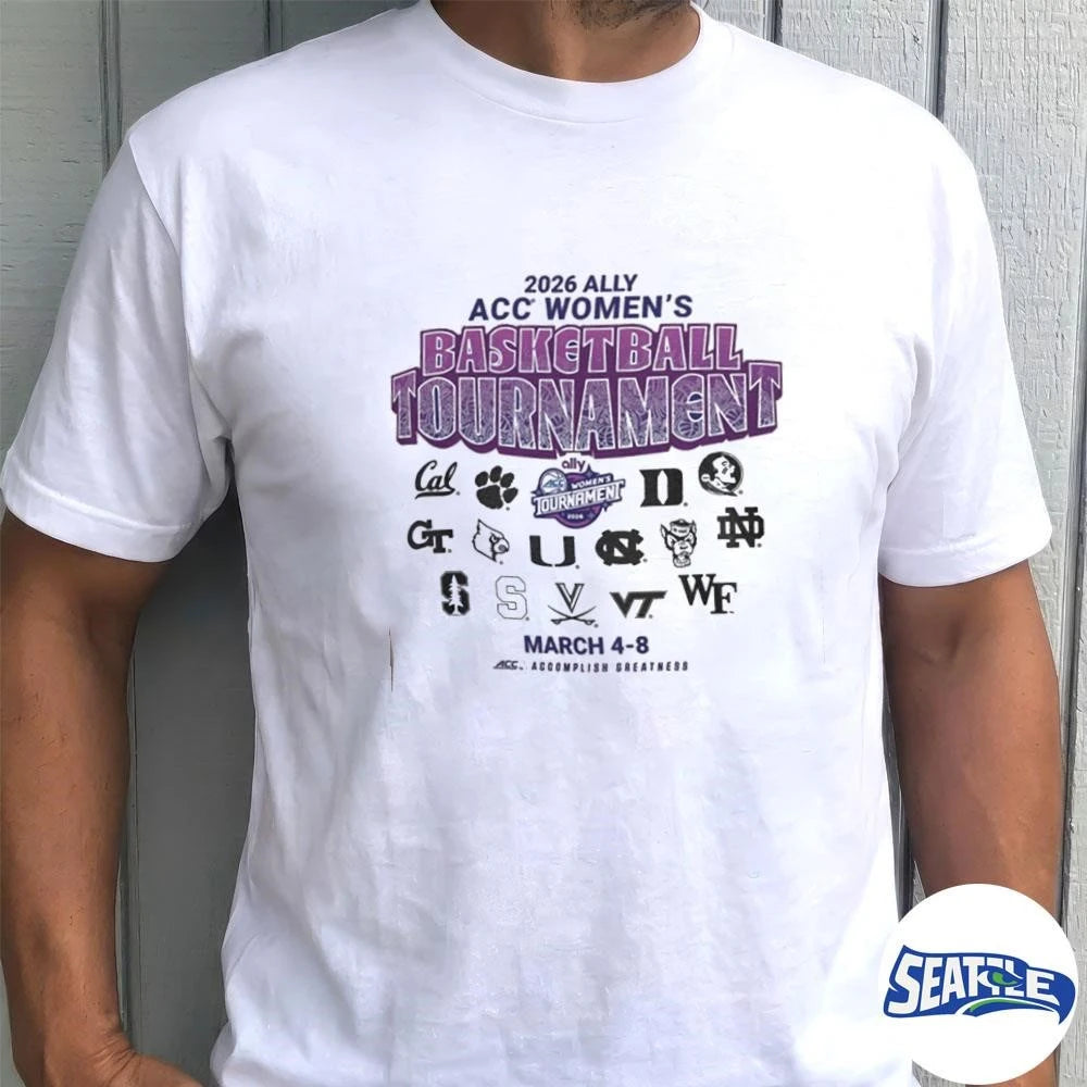2026 Ally ACC Women’s Basketball Tournament March 4-8, 2026 All Teams Logos shirt