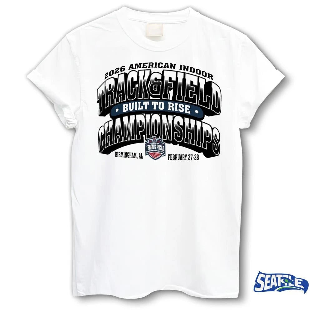 2026 American Athletic Indoor Track Built To Rise And Field Birmingham, Al Championships February 27-28 shirt