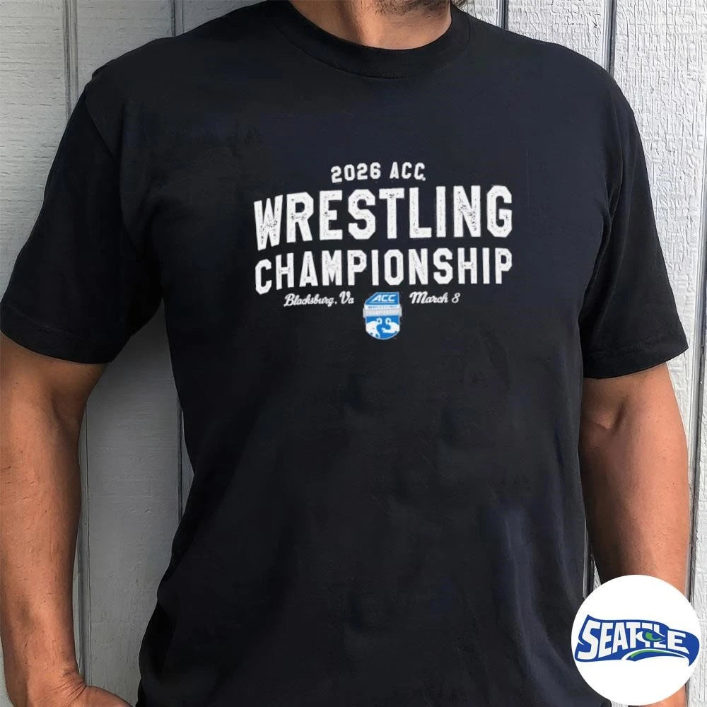 2026 Atlantic Coast Conference Wrestling Championships – Champion Blacksburg, VA March 8 shirt