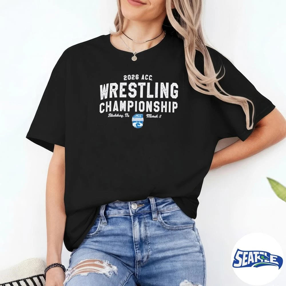 2026 Atlantic Coast Conference Wrestling Championships – Champion Blacksburg, VA March 8 shirt