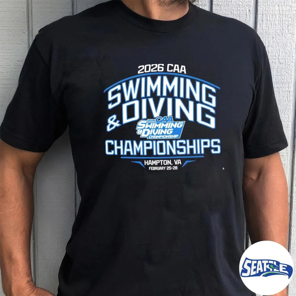 2026 Colonial Athletic Association Swimming &amp; Diving Championships Hampton, VA February 25-28, 2026 shirt