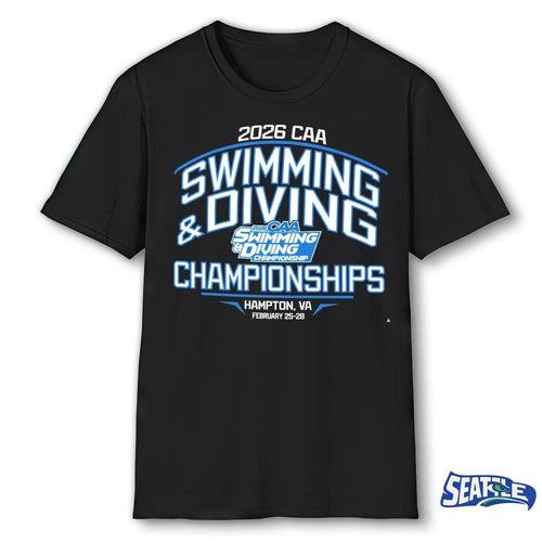 2026 Colonial Athletic Association Swimming &amp; Diving Championships Hampton, VA February 25-28, 2026 shirt