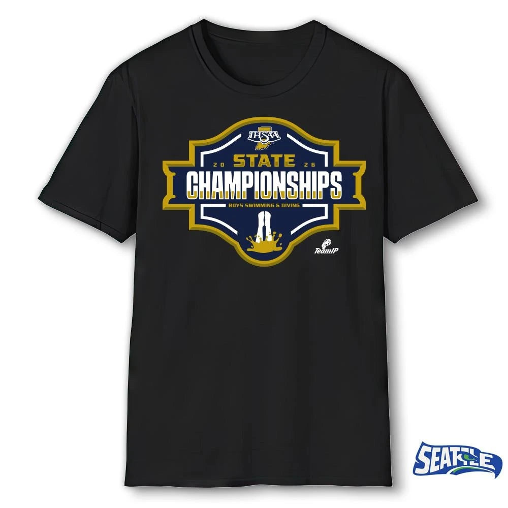 2026 IHSAA Boys Swimming &amp; Diving State Championships Logo shirt