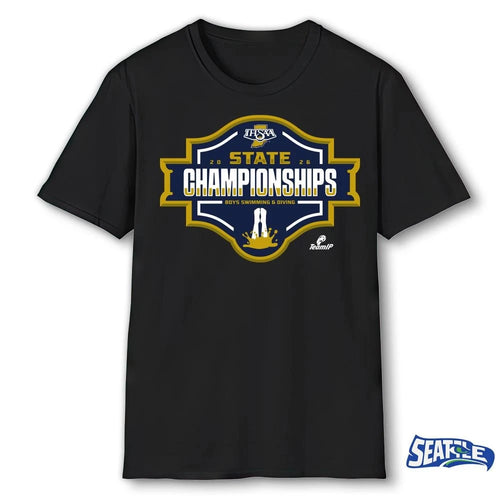 2026 IHSAA Boys Swimming &amp; Diving State Championships Logo shirt