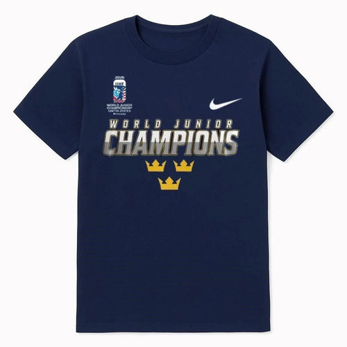 2026 IIHF World Junior Champions Sweden National Ice Hockey Team Shirt