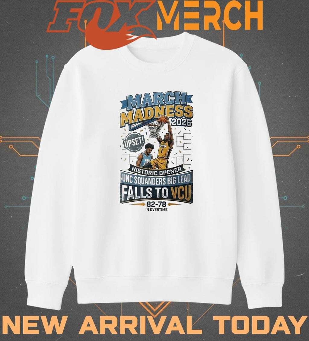 2026 March Madness Historic Opener UNC Squanders Big Lead Falls To VCU t-shirt