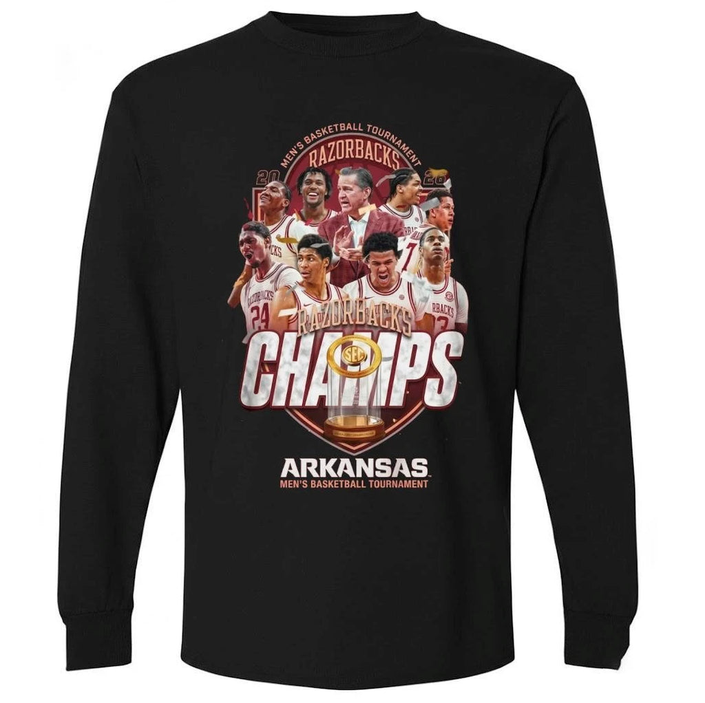 2026 Men’s Basketball Tournament Champs Arkansas Razorbacks Shirt