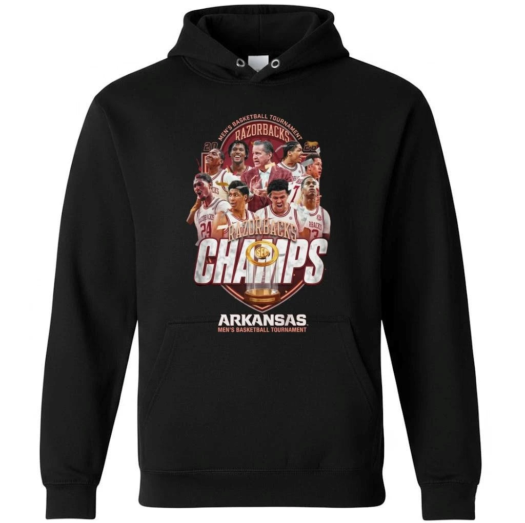 2026 Men’s Basketball Tournament Champs Arkansas Razorbacks Shirt