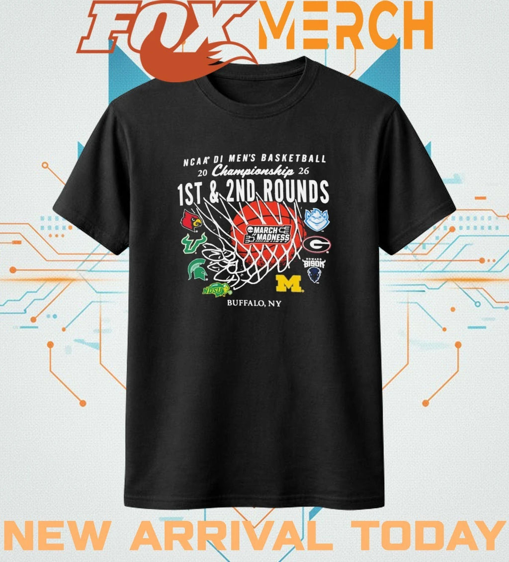 2026 NCAA DI Men’s Basketball Championship 1st &amp; 2nd Rounds Buffalo March Madness t-shirt