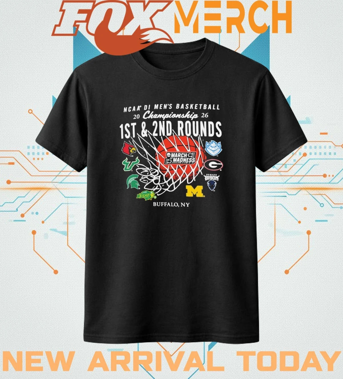 2026 NCAA DI Men’s Basketball Championship 1st &amp; 2nd Rounds Buffalo March Madness t-shirt