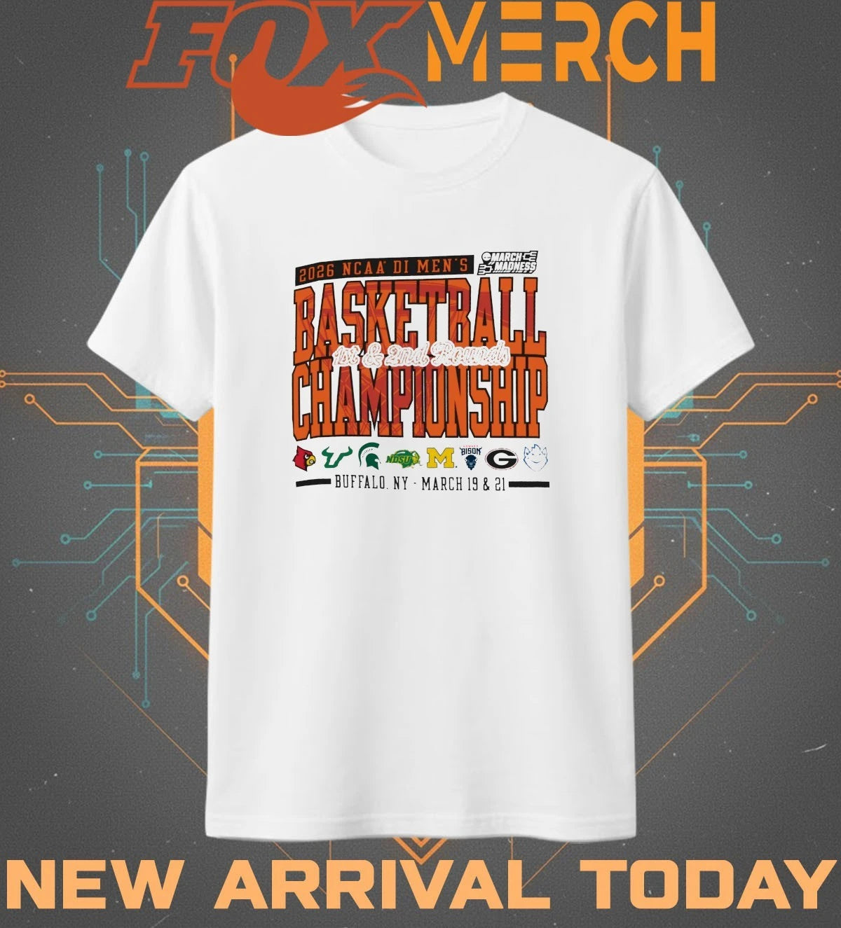 2026 NCAA DI Men’s Basketball Championship 1st &amp; 2nd Rounds Buffalo, NY march 19 &amp; 21 t-shirt